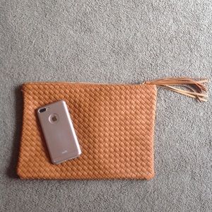 NWOT Oversized woven clutch